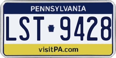 PA license plate LST9428
