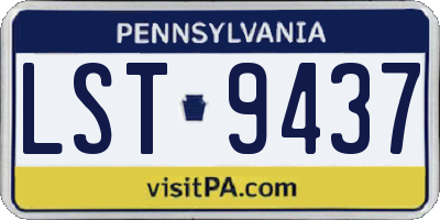 PA license plate LST9437