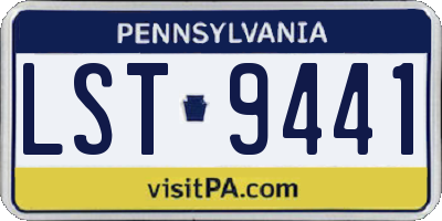 PA license plate LST9441
