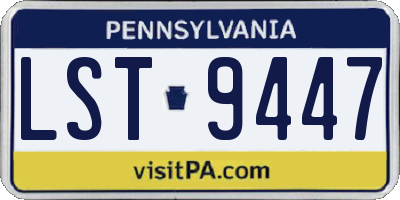 PA license plate LST9447