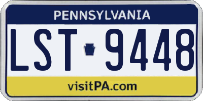 PA license plate LST9448