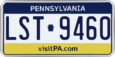 PA license plate LST9460