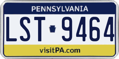 PA license plate LST9464