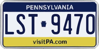 PA license plate LST9470