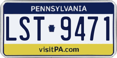 PA license plate LST9471