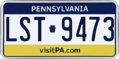PA license plate LST9473