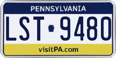 PA license plate LST9480