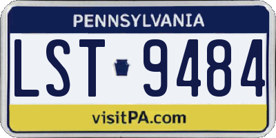 PA license plate LST9484