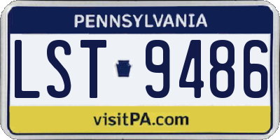 PA license plate LST9486