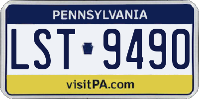 PA license plate LST9490