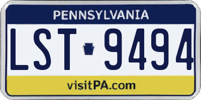 PA license plate LST9494