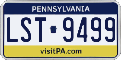 PA license plate LST9499