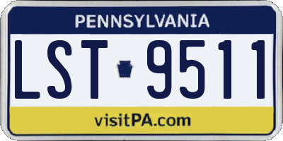 PA license plate LST9511