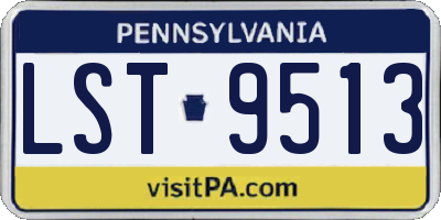 PA license plate LST9513