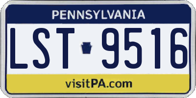 PA license plate LST9516