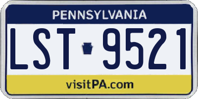 PA license plate LST9521