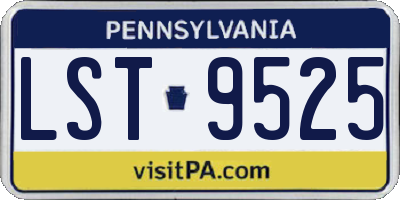 PA license plate LST9525