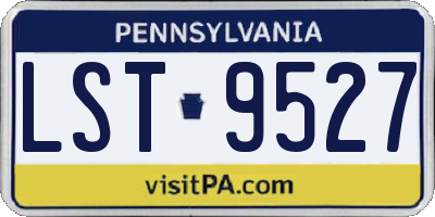 PA license plate LST9527