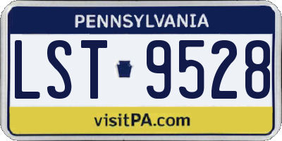 PA license plate LST9528