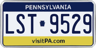 PA license plate LST9529