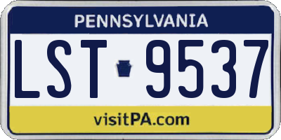 PA license plate LST9537
