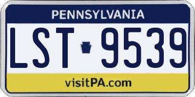 PA license plate LST9539