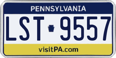 PA license plate LST9557
