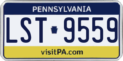 PA license plate LST9559