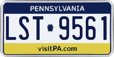 PA license plate LST9561