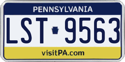 PA license plate LST9563