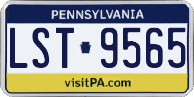 PA license plate LST9565