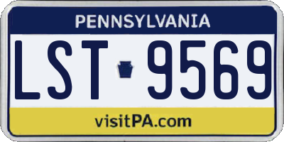 PA license plate LST9569