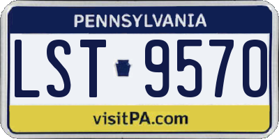 PA license plate LST9570