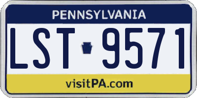 PA license plate LST9571