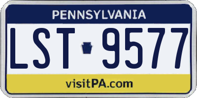 PA license plate LST9577