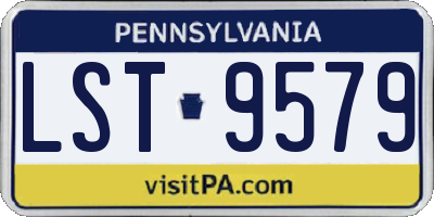 PA license plate LST9579