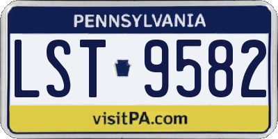 PA license plate LST9582