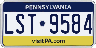 PA license plate LST9584