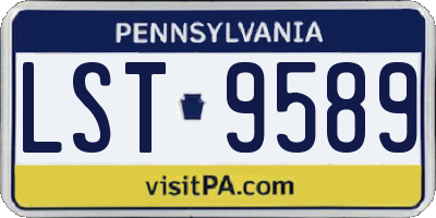 PA license plate LST9589