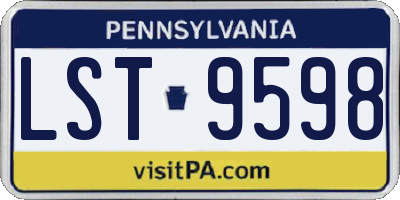 PA license plate LST9598
