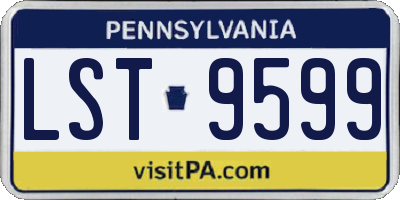 PA license plate LST9599