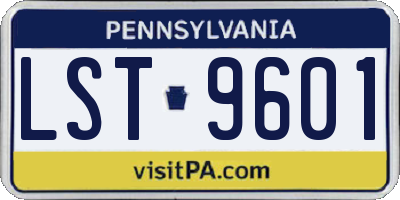 PA license plate LST9601