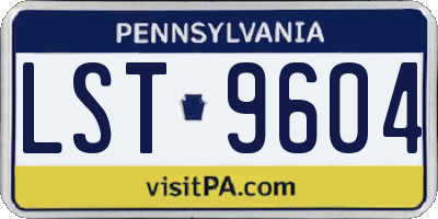 PA license plate LST9604