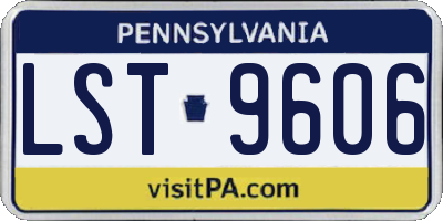 PA license plate LST9606