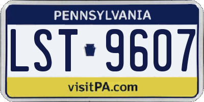 PA license plate LST9607