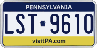PA license plate LST9610