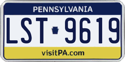 PA license plate LST9619