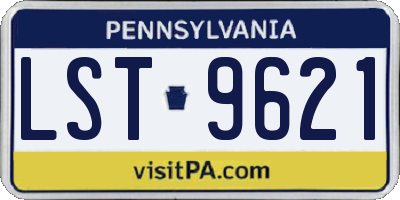 PA license plate LST9621