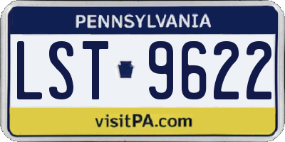 PA license plate LST9622