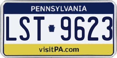 PA license plate LST9623